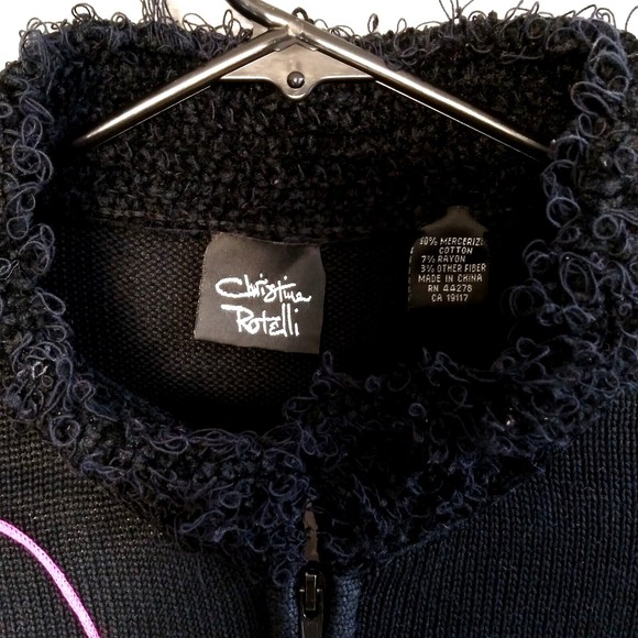 VTG Christina Rotelli Christmas Sweater Sz 1X Embroidered Holiday Santa Claus - Picture 8 of 16